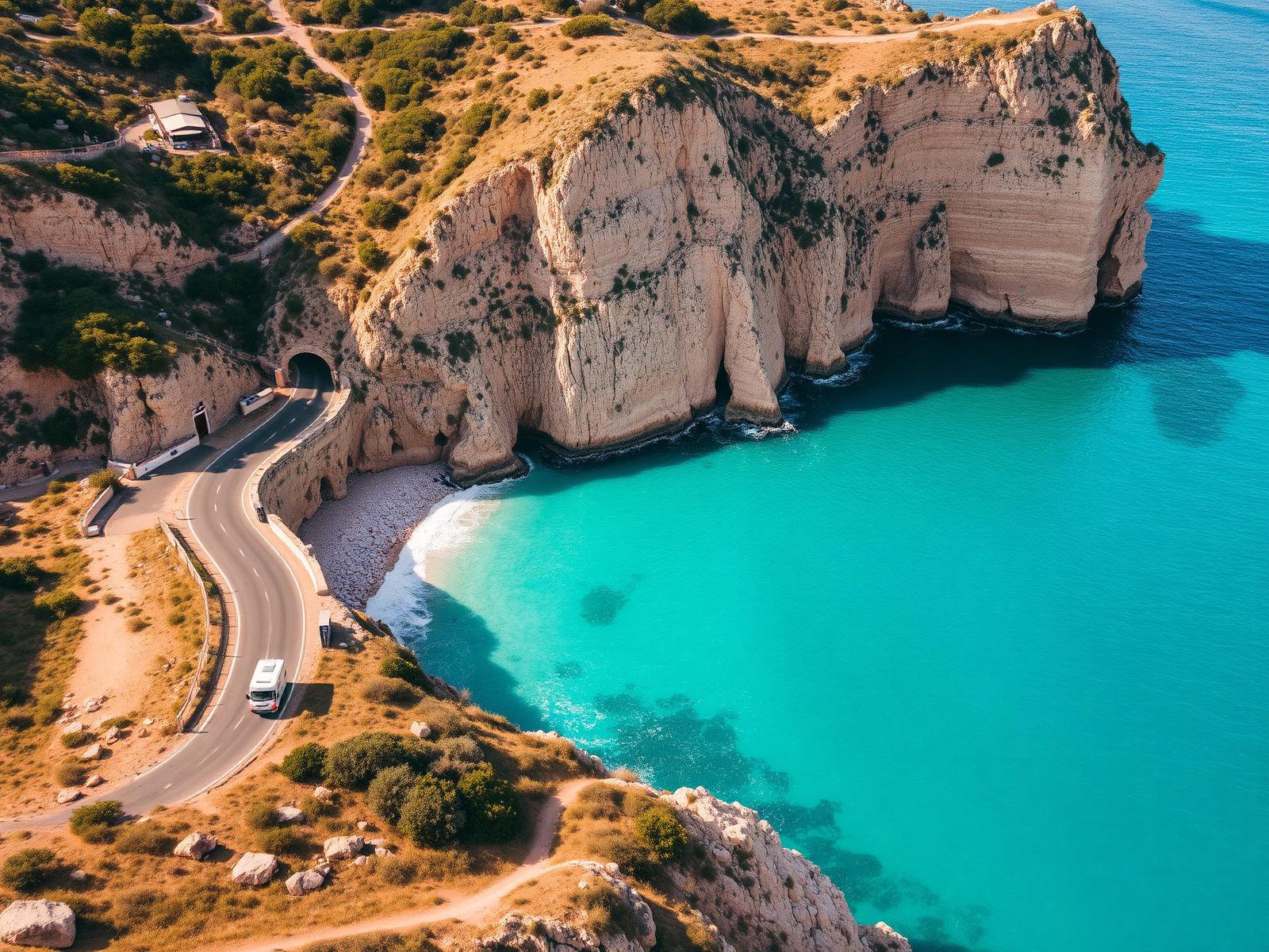 Coastal road in Spain